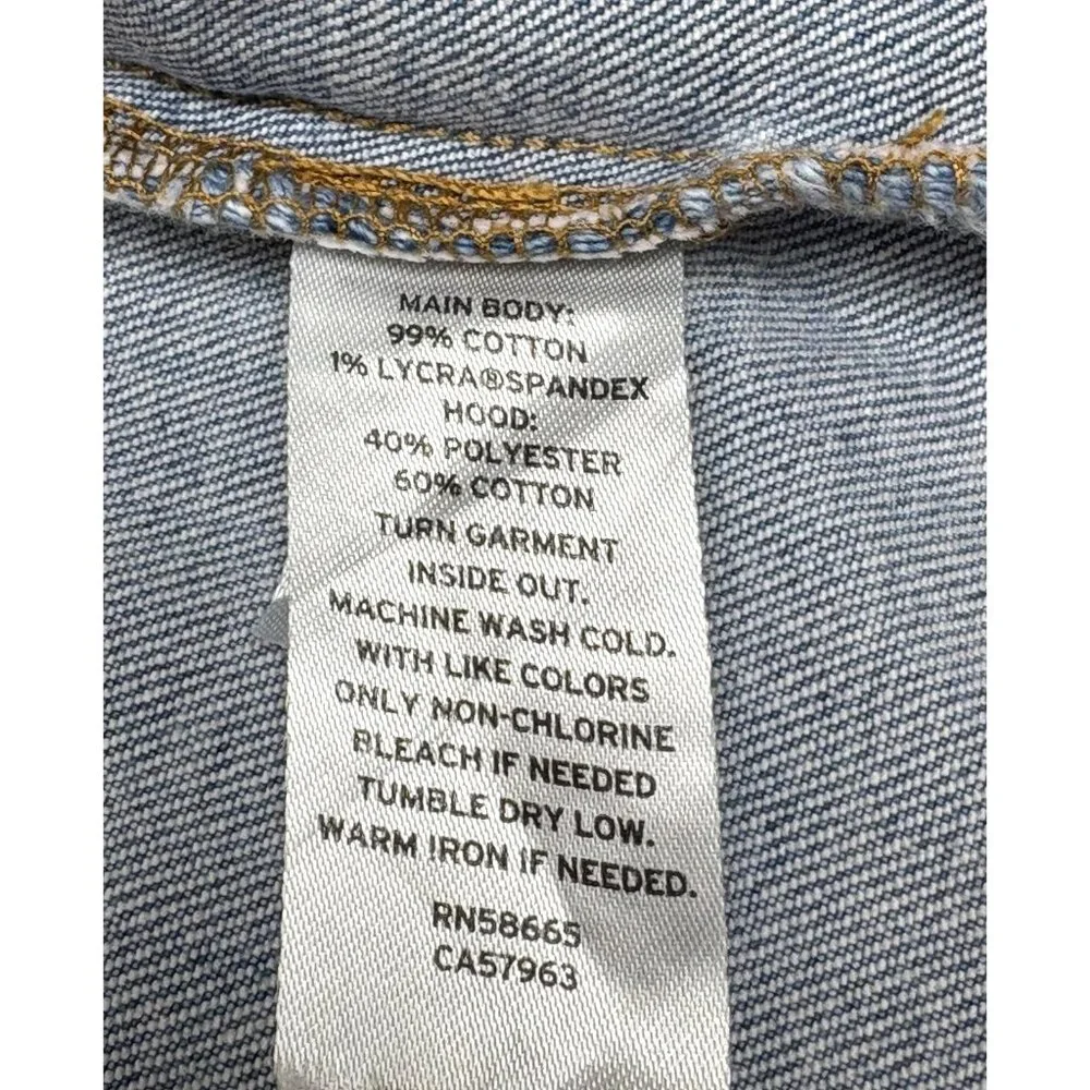 Nordstroms Treasure & Bond Cotton‎ Hooded River Wash  Denim Jacket